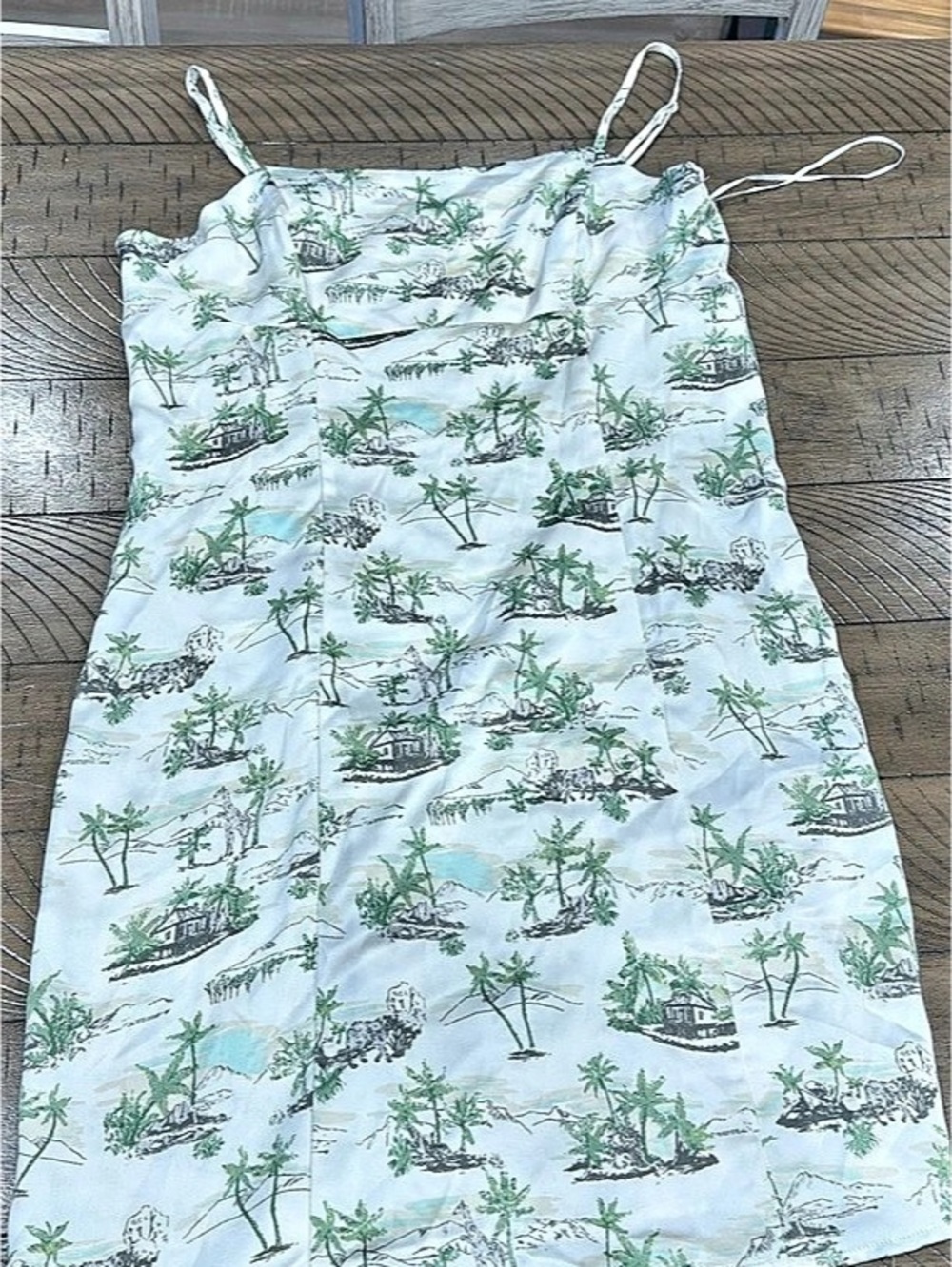 Hippie roseFloral Mini Dress White & Green Size XL